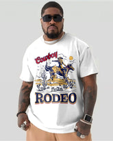 Cotton-color Pattern Printing Big Men's Short Sleeve T-shirt